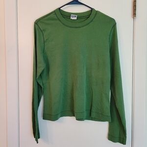 XL Old Navy Forest Green Longsleeve Crew Neck Shirt 100% Cotton